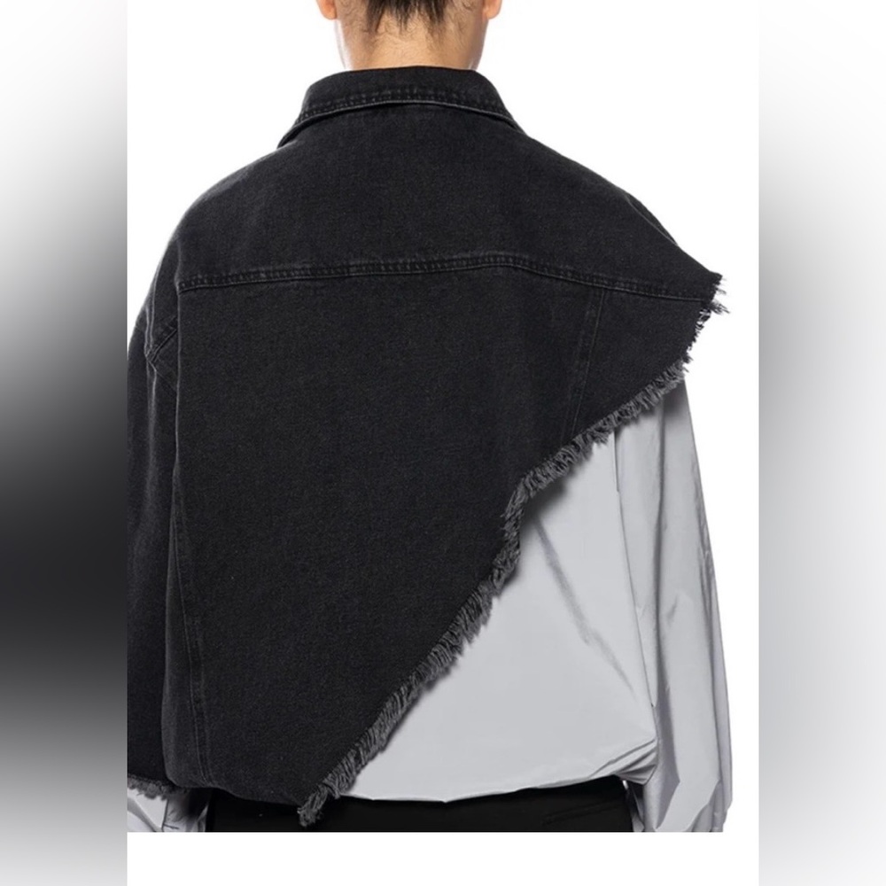 AKIRA Black denim one side and Gray nylon Jacket size XL - Picture 3 of 4